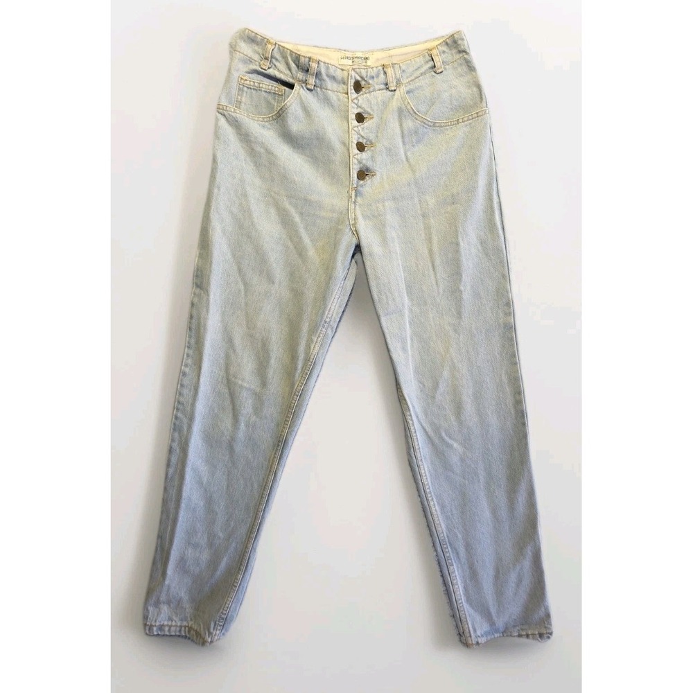 GUESS Georges Marciano 1980s Vintage Light Blue Denim Jeans Button Fly Size 32
